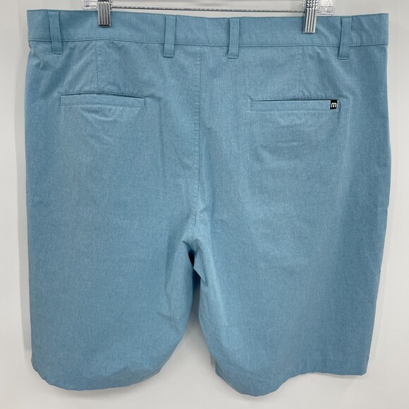 TRAVIS MATHEW Sand Harbor Light Blue Flat Front Shorts Size 40 - Picture 3 of 4